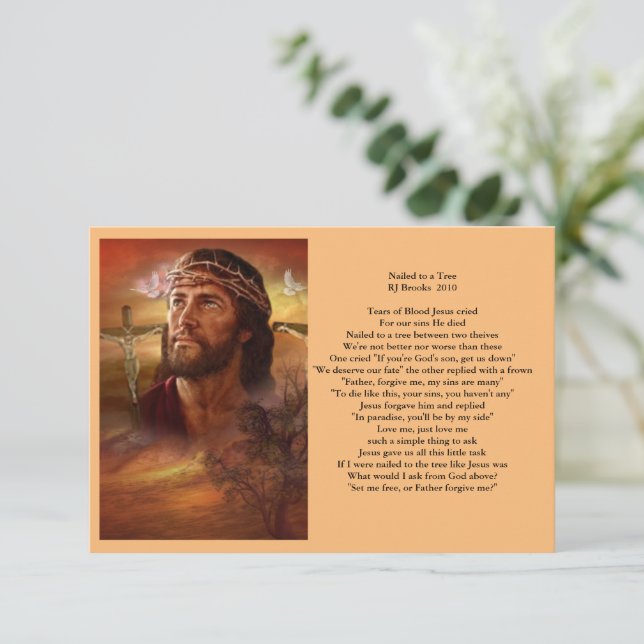 Inspirational Card for Easter and other times (Standing Front)