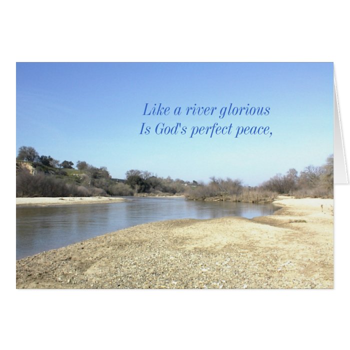 Inspirational card Like a River Glorious