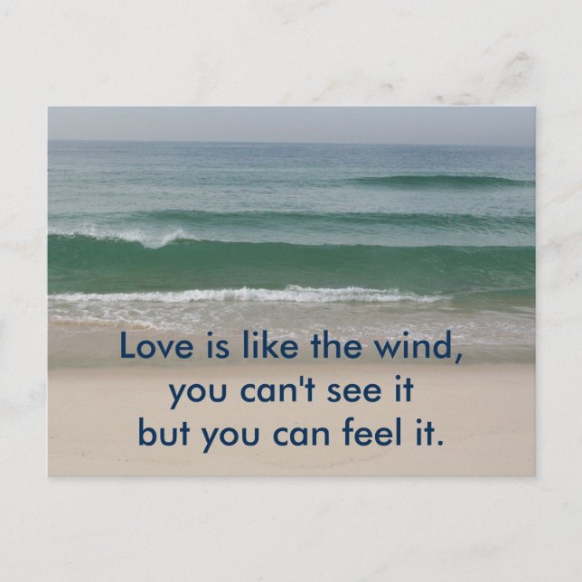 Inspirational card : Love is like the wind (Front)