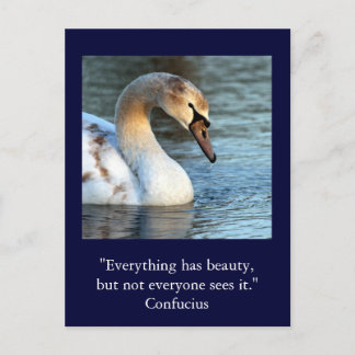 Inspirational card Quote Confucius Beauty 1