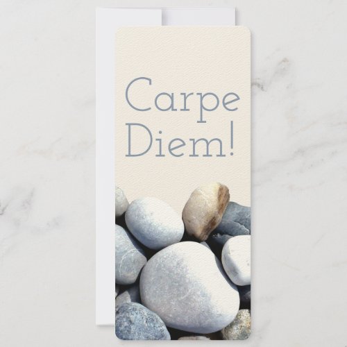 Inspirational Carpe Diem Pebbles Bookmark