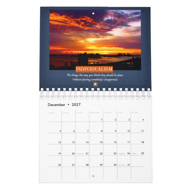 INSPIRATIONAL-CHARACTERISTICS OF A GENIUS- CALENDAR (Dec 2027)