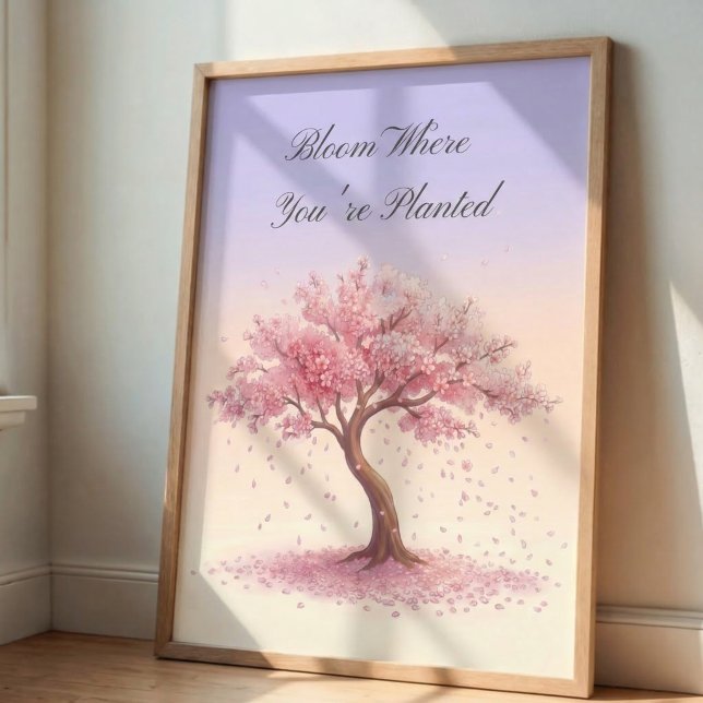 Inspirational Cherry Blossom Sakura Poster Wallart (Creator Uploaded)