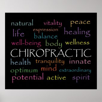 Inspirational Chiropractic Words Poster | Zazzle