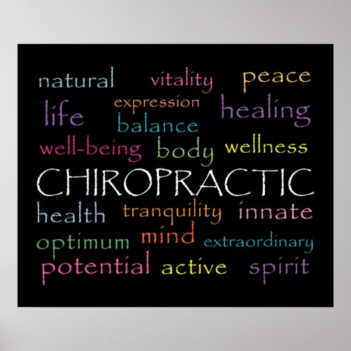 Inspirational Chiropractic Words Poster | Zazzle