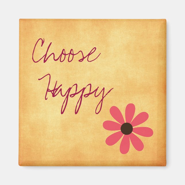 Inspirational Choose Happy Magnet (Front)
