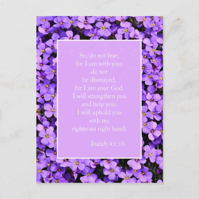 Inspirational Christian Bible Verse Anxiety Postcard (Front)