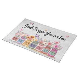 Inspirational Christian Bible Verse Cloth Placemat