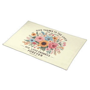 Inspirational Christian Bible Verse Cloth Placemat