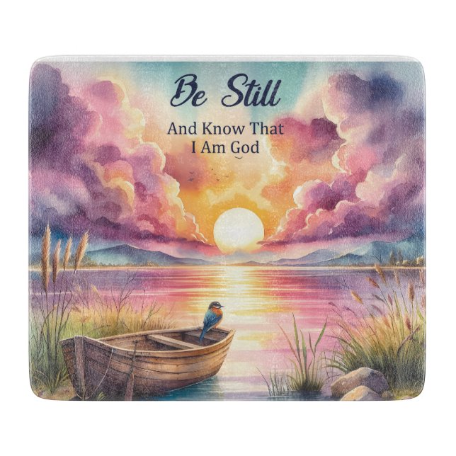 Inspirational Christian Bible Verse Cutting Board (Front)
