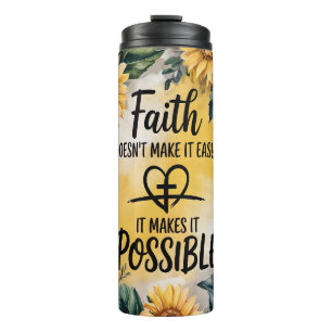 Inspirational Christian Bible Verse Faith Thermal Tumbler