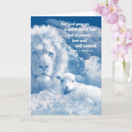 Inspirational Christian Bible Verse for Strength Card