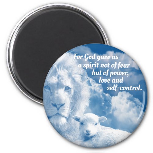 Inspirational Christian Bible Verse for Strength Magnet