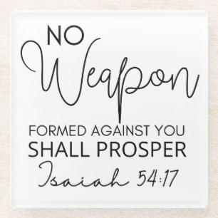 Inspirational Christian Bible Verse Glass Coaster