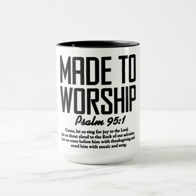 Inspirational Christian Bible Verse Mug (Center)