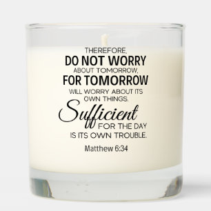 Inspirational Christian Bible Verse Scented Candle