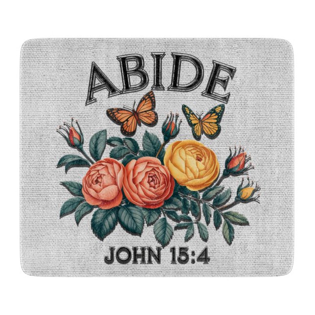 Inspirational Christian Bible Verse///Scripture Cutting Board (Front)