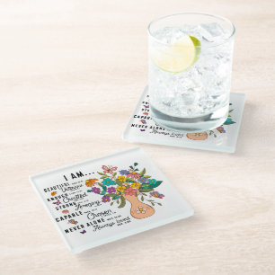 Inspirational Christian Bible Verse///Scripture Glass Coaster