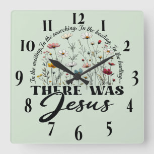 Inspirational Christian Bible Verse Square Wall Clock