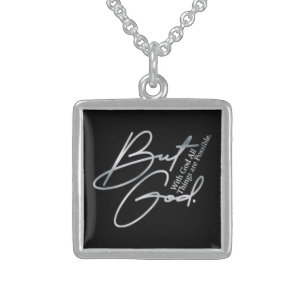 Inspirational Christian Bible Verse Sterling Silver Necklace