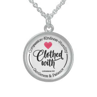 Inspirational Christian Bible Verse Sterling Silver Necklace