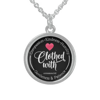 Inspirational Christian Bible Verse Sterling Silver Necklace