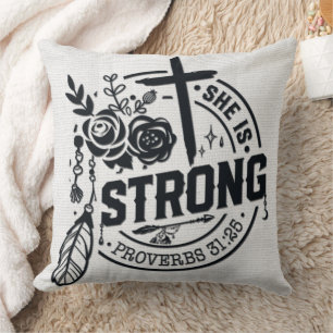 Inspirational Christian Bible Verse Throw Pillow