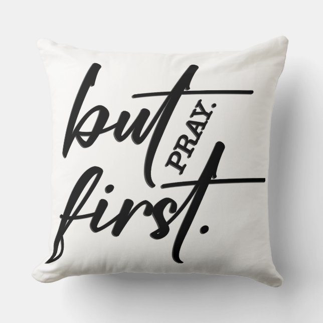 Inspirational Christian Bible Verse Throw Pillow (Front)