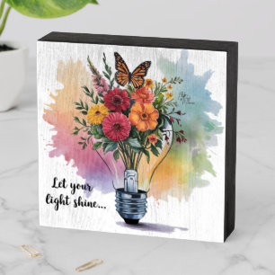 Inspirational Christian Bible Verse Wooden Box Sign