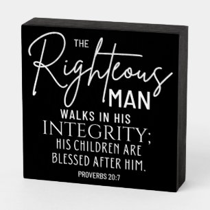 Inspirational Christian Bible Verse Wooden Box Sign