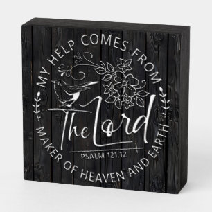 Inspirational Christian Bible Verse Wooden Box Sign