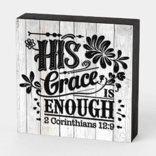 Inspirational Christian Bible Verse Wooden Box Sign