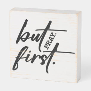 Inspirational Christian Bible Verse Wooden Box Sign