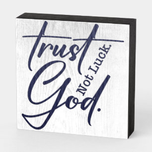 Inspirational Christian Bible Verse Wooden Box Sign