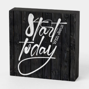 Inspirational Christian Bible Verse Wooden Box Sign