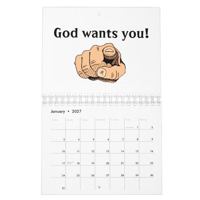 Inspirational Christian Calendar (Jan 2027)