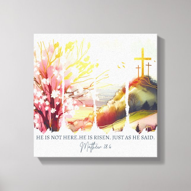 Inspirational Christian Easter Canvas Print (Front)