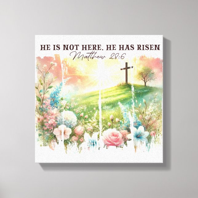 Inspirational Christian Easter Canvas Print (Front)