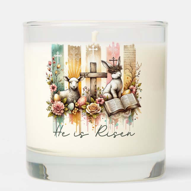 Inspirational Christian Easter Scented Candle (Front)