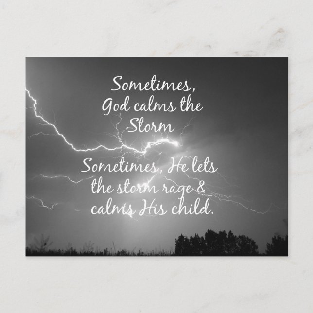 Inspirational Christian Encouragement God Quote Postcard (Front)