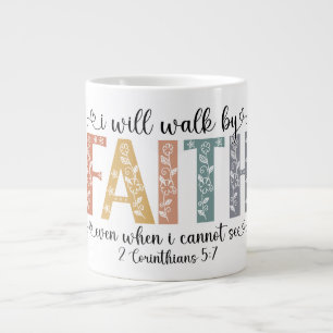 inspirational Christian Faith Verse Giant Coffee Mug