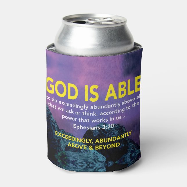 Inspirational Christian GOD IS ABLE Can Cooler (Can Front)