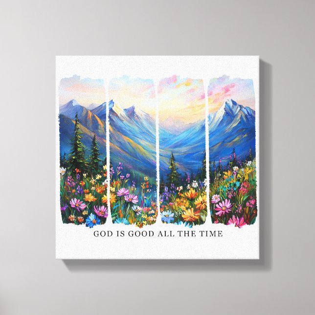 Inspirational Christian God Is Good Canvas Print (Front)
