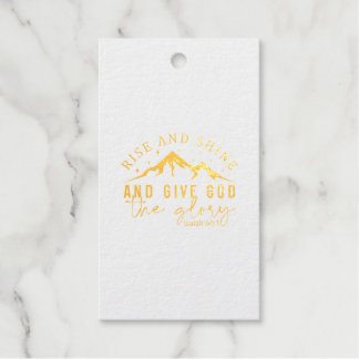 Inspirational Christian Greeting Card Foil Gift Tags