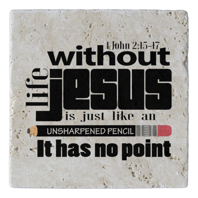 Inspirational Christian Jesus Quote Bible Verse Trivet (Front)