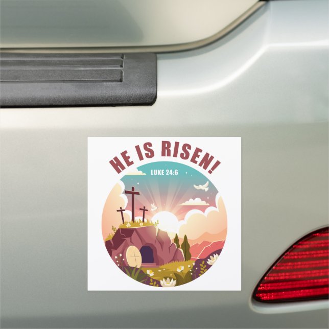 Inspirational Christian Passover Easter Jesus Car Magnet (In Situ)