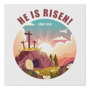 Inspirational Christian Passover Easter Jesus Faux Canvas Print