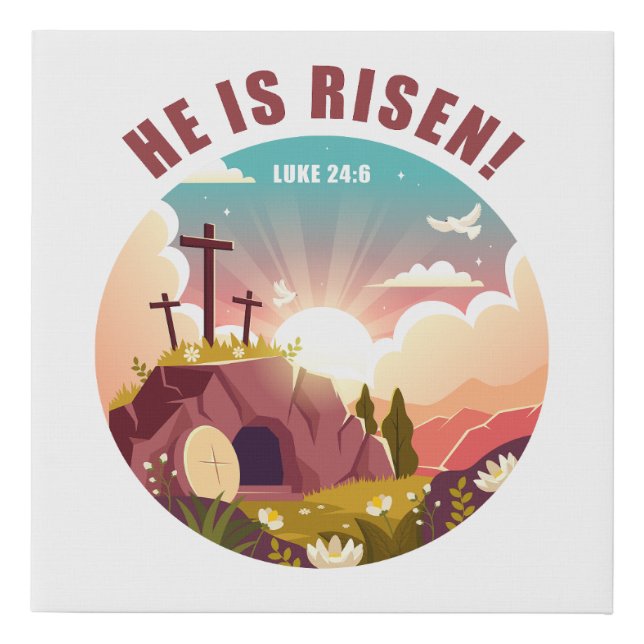 Inspirational Christian Passover Easter Jesus Faux Canvas Print (Front)