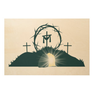 Inspirational Christian Passover Easter Jesus Wood Wall Art