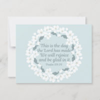 Inspirational Christian Psalm 118:24 Rejoice